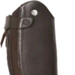 Ladies’ Perfect Profile Leather Half Chaps, Medium Short, Brown